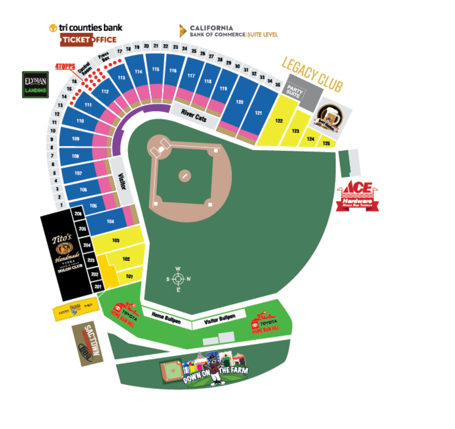 Sutter Health Park Seating Map River Cats