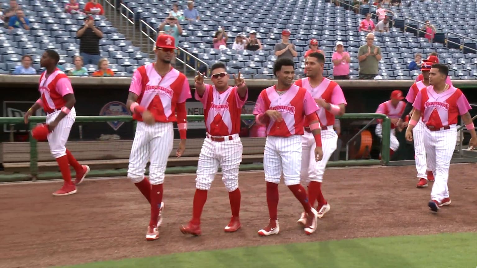 OT MiLB Clearwater Threshers Pitch For Pink Breast Cancer Awareness Jersey