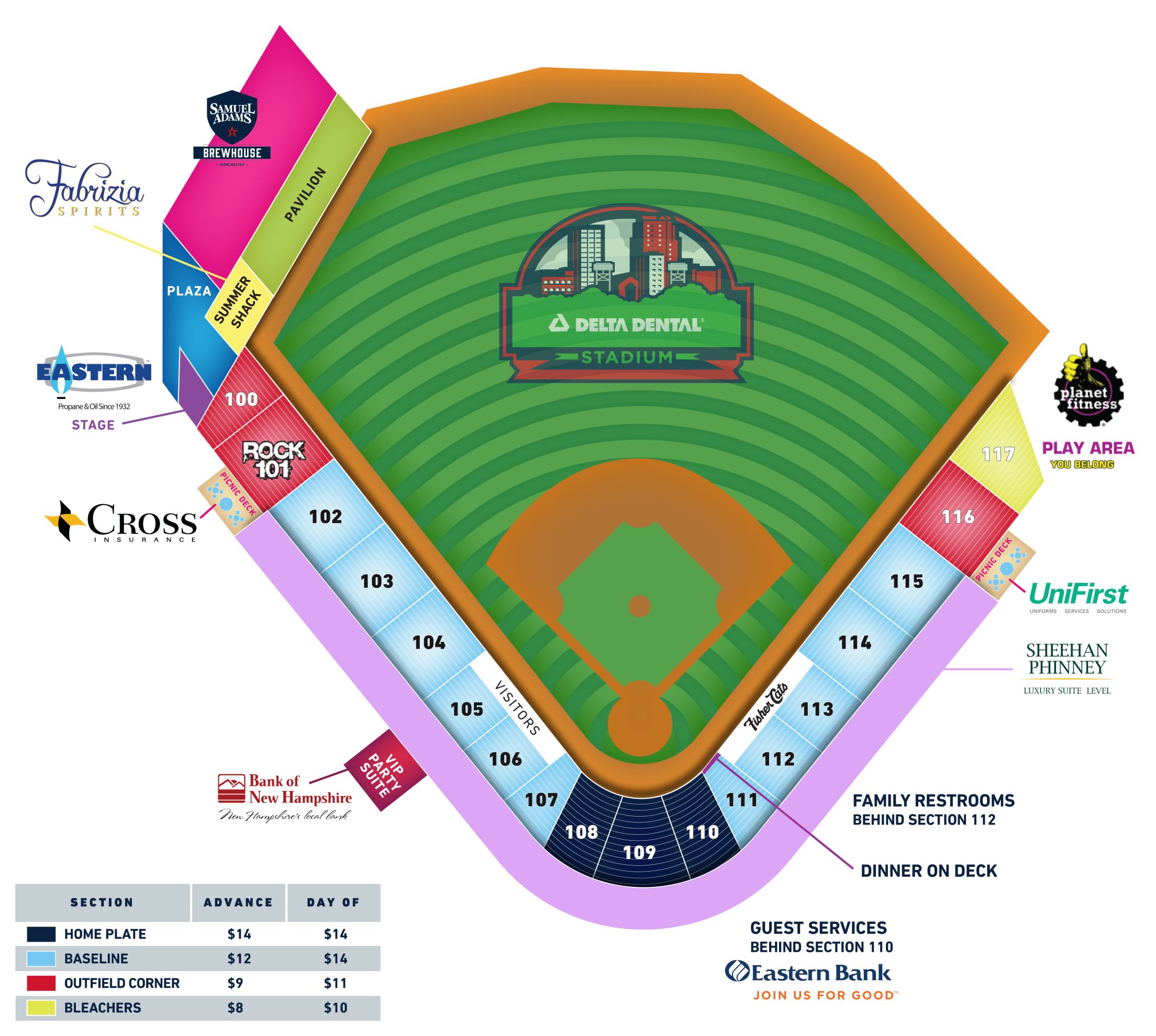 Seating Chart | Fisher Cats