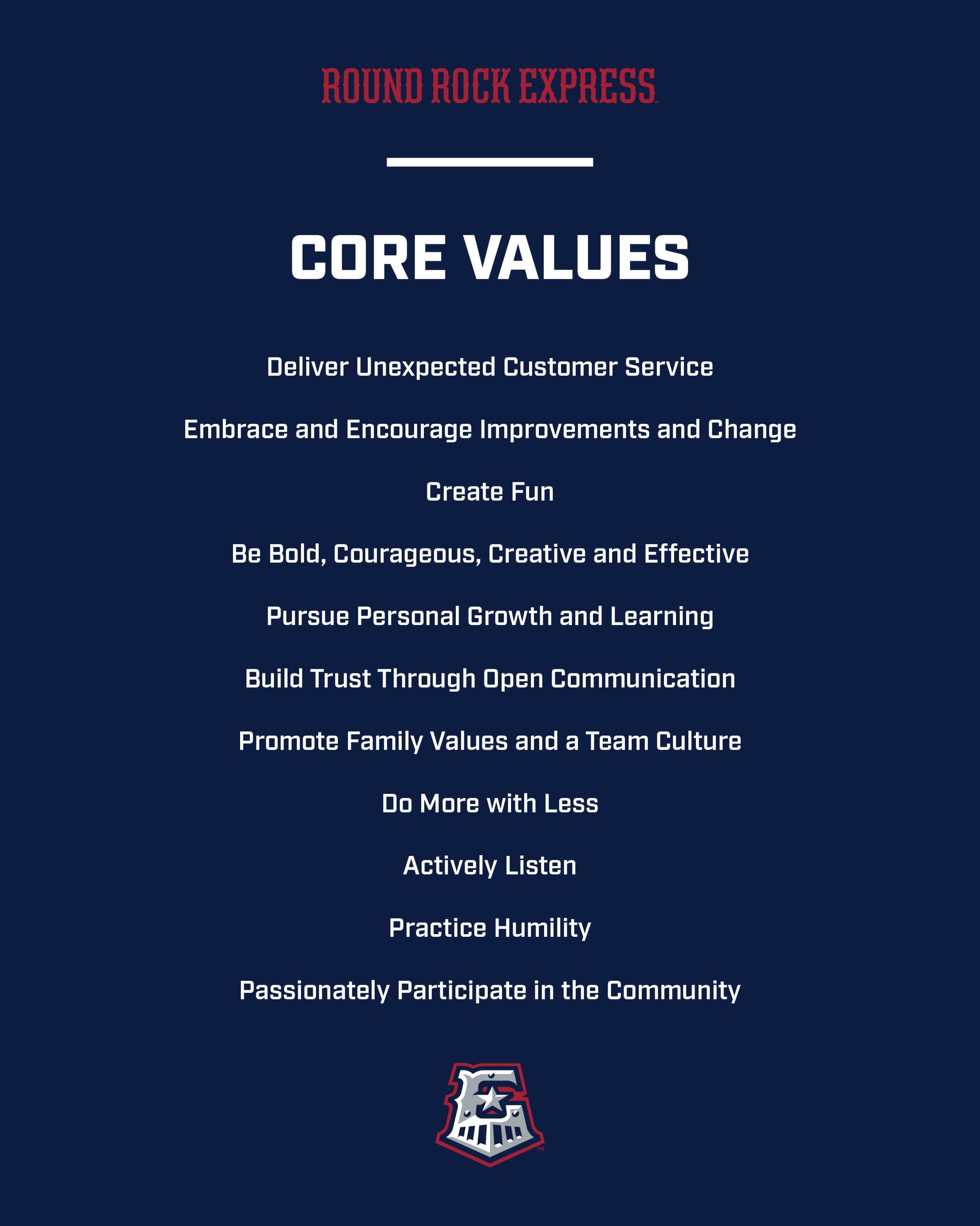 Round Rock Express Core Values Express