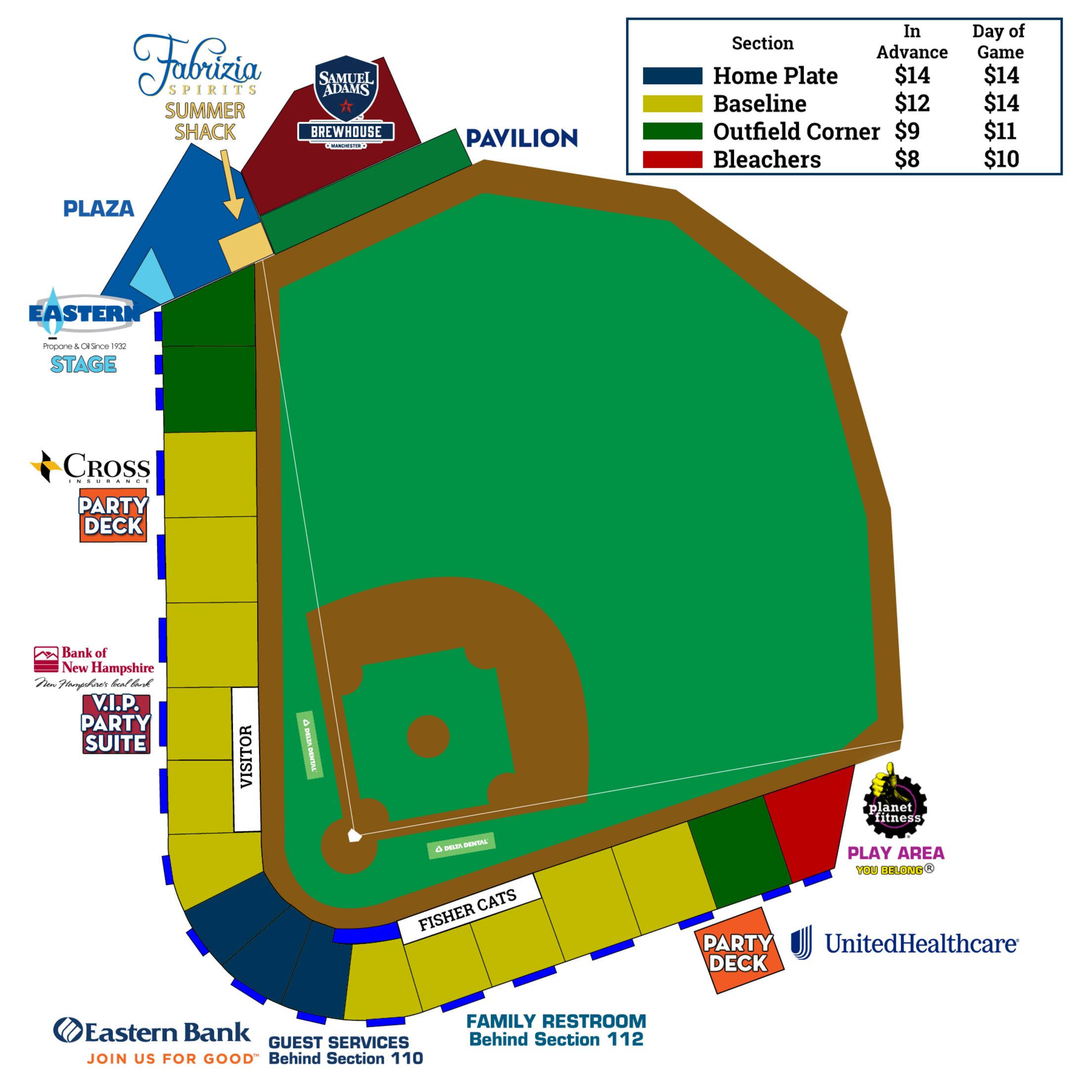 Seating Chart Fisher Cats