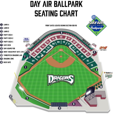 Stadium Seating Chart | Dragons