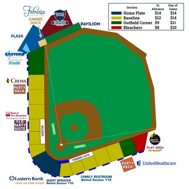 Seating Chart | Fisher Cats