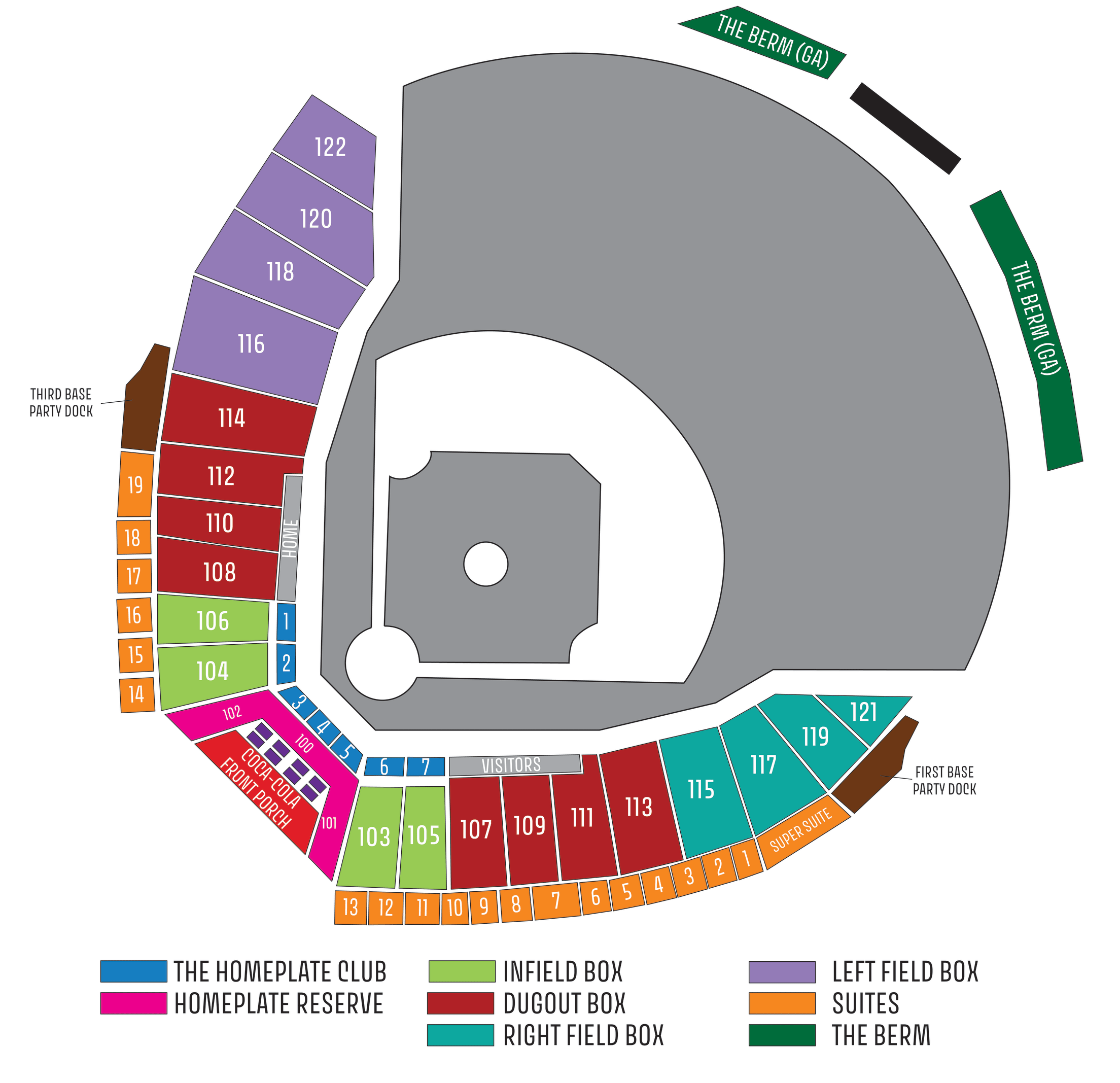 Gwinnett Field Seating Map | Stripers Gwinnett Field Seating Map | Stripers