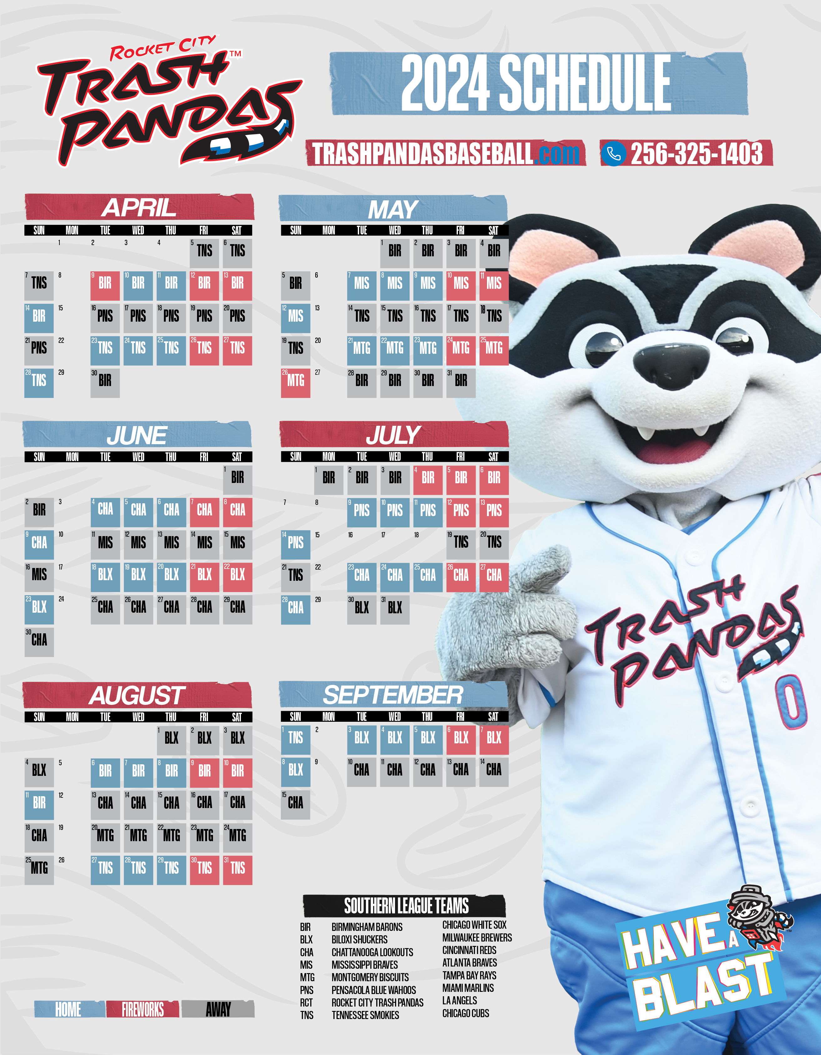 This TV, Rocket City Trash Pandas home games now available on