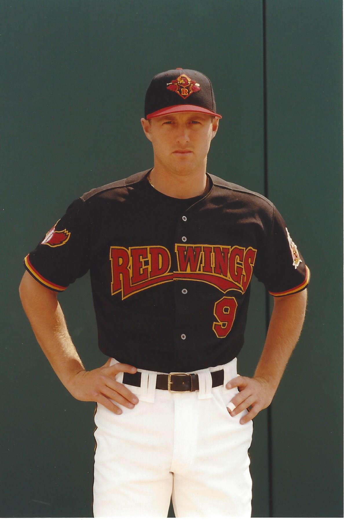 Charlie Greene played 77 games for Rochester in 1998 and now serves as Milwaukee’s bullpen coach.
