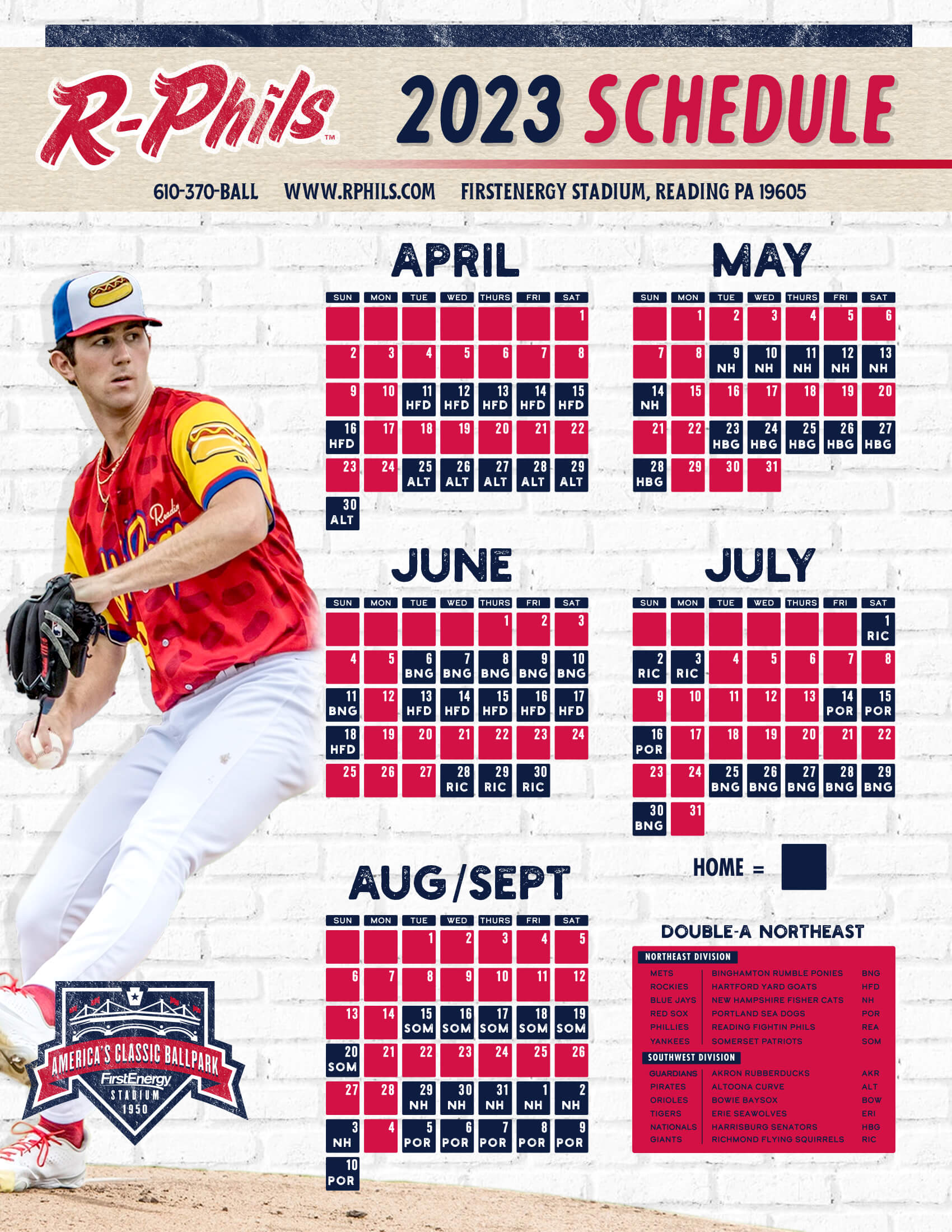 Reading Phillies Stadium Events Calendar & Schedule 2023