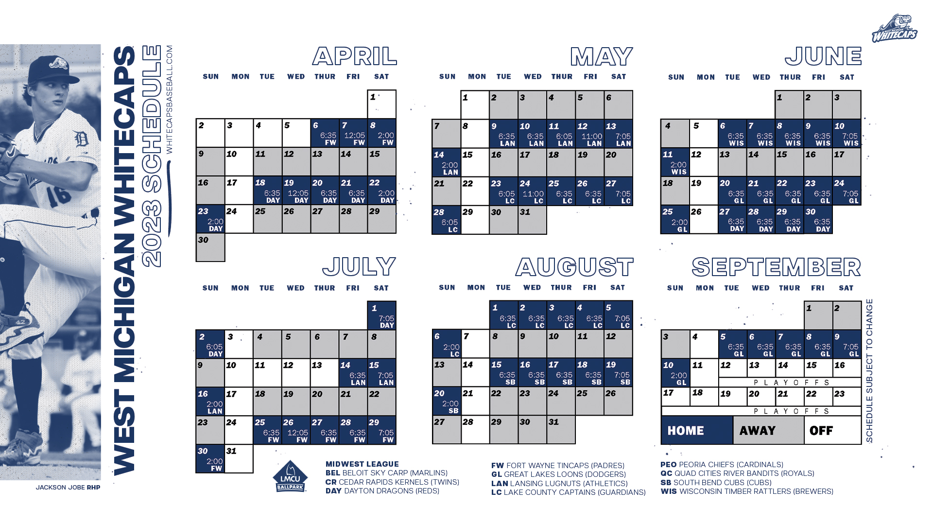 West Michigan Whitecaps 2023 Baseball Schedule Released | MiLB.com