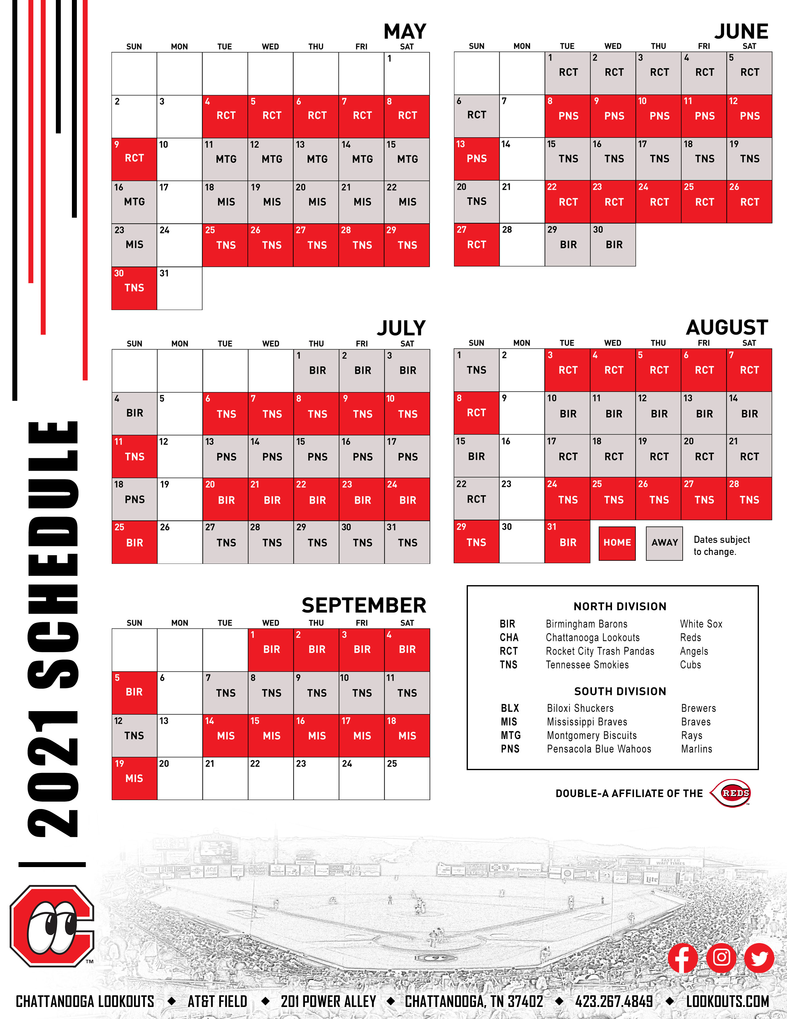 Lookouts Schedule 2022 Chattanooga Lookouts Home Game - Choose Chattanooga®