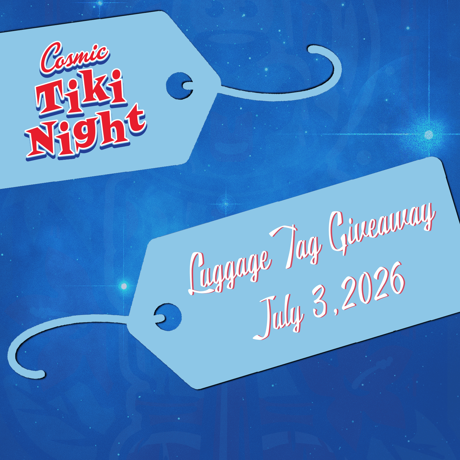 Cosmic Tiki Luggage Tag Giveaway