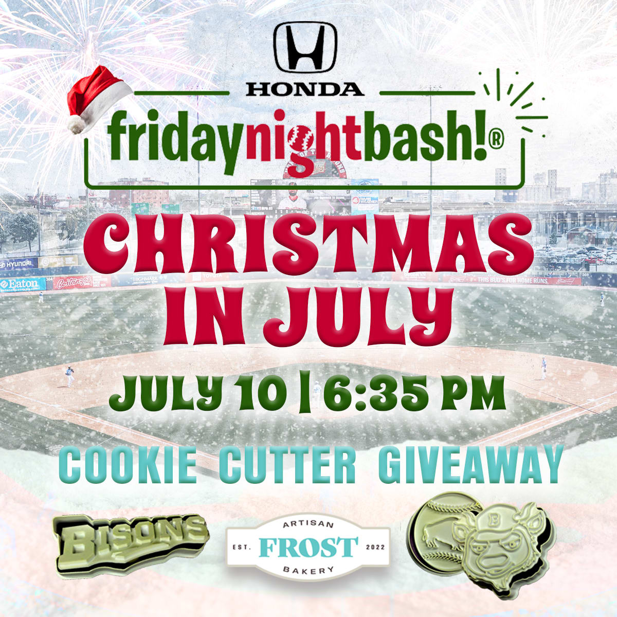 Honda fridaynightbash!®, Christmas in July, Cookie Cutter Giveaway, Fireworks