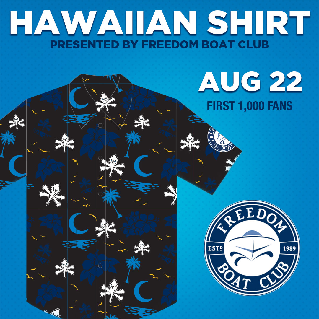 Pirate Logo Hawaiian Shirt Giveaway presented by Freedom Boat Club