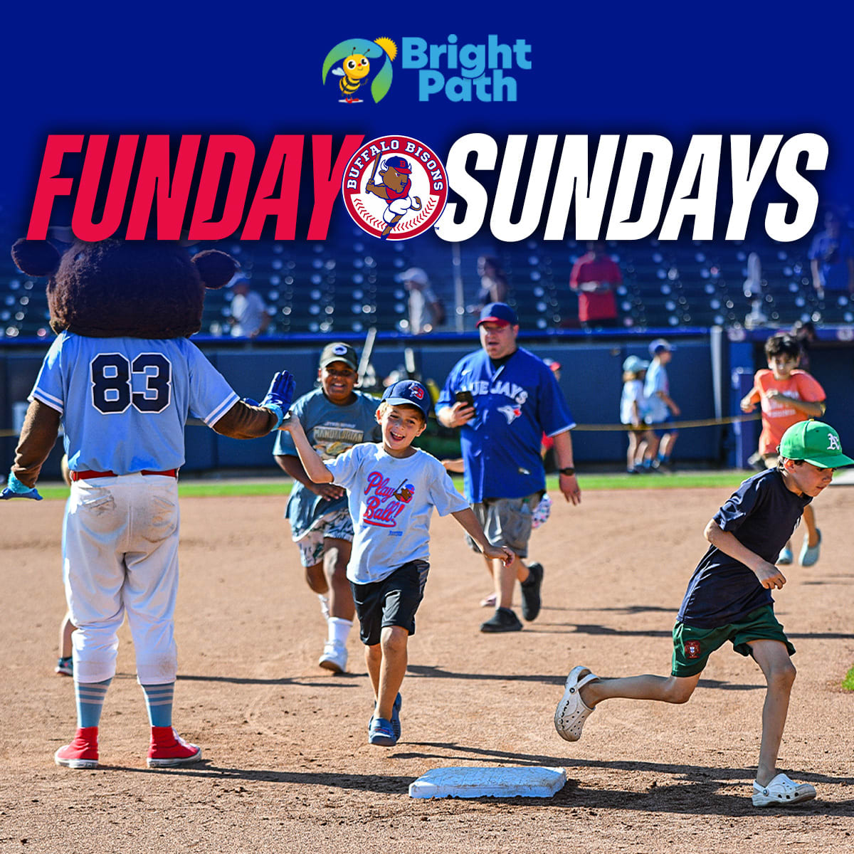 Family Funday, Mascot Meet n' Greet, Kids Run the Bases