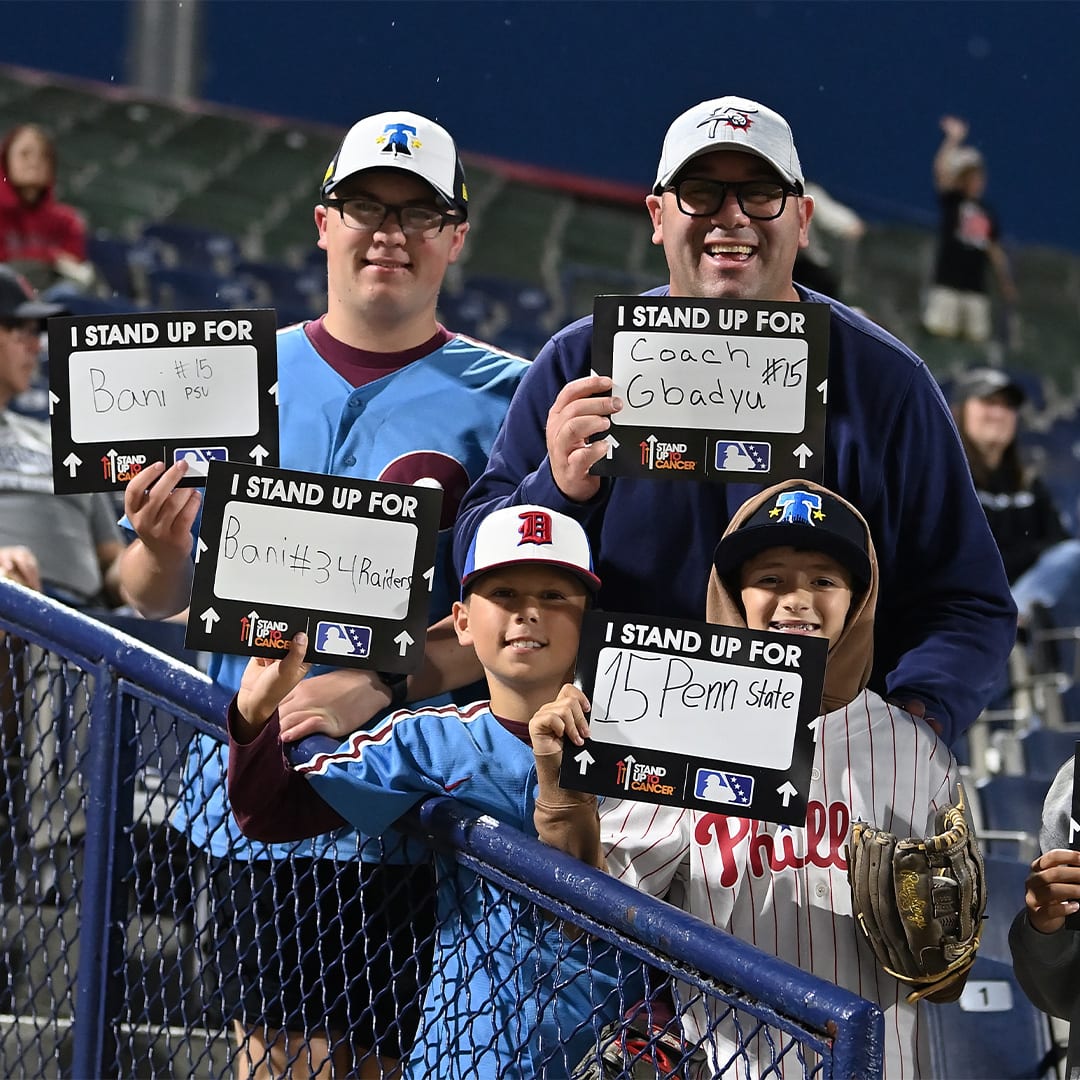 SU2C "Stand Up To Cancer" Fightin Cancer Night: R-Phils Wear Fightin Cancer Jersey, Honor Your Loved One w/ Their Name on a Player's Jersey During the Game FREE w/ a Group of 20 or More - Intermedia Group Inc.
