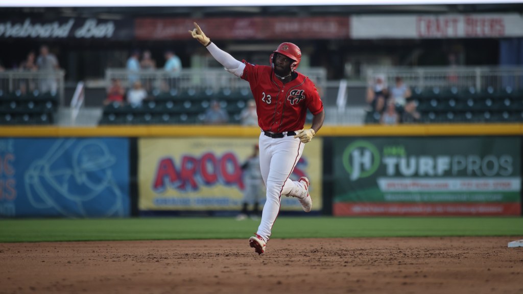 TJ White hit his first Double-A homer, a two-run shot in the sixth