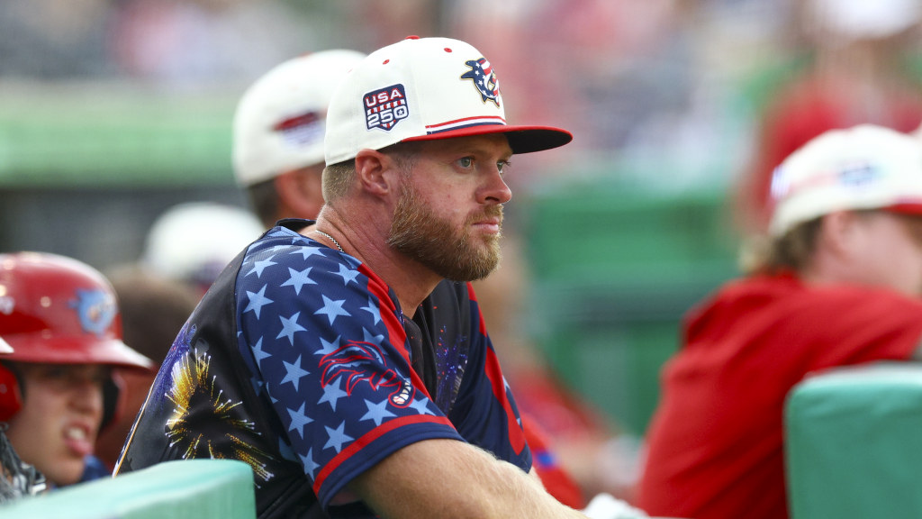 Threshers manager Aaron Barrett at the helm on July 4, 2026, at Baycare Ballpark.