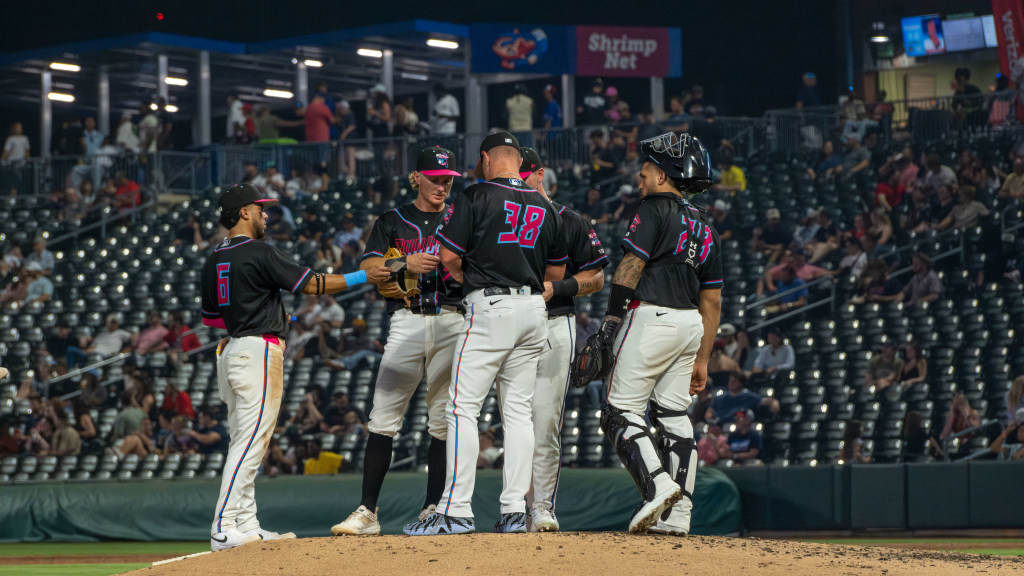 The Jumbo Shrimp fell 11-2 on Sunday to Rochester. (Wyatt Lucovsky/Jacksonville Jumbo Shrimp)