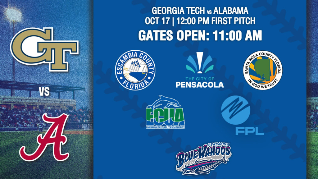 The Blue Wahoos are recognizing the massive relieve effort to get community back from Hurricane Isaias as part of Alabama-Georgia Tech Fall Ball Game.