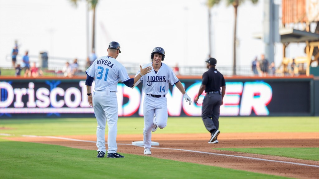 Lucas Spence, who notched his first pro multi-homer game Thursday, is batting .447 with five doubles, one triple, four home runs, and 19 RBIs over a team-best, 11-game hit streak.