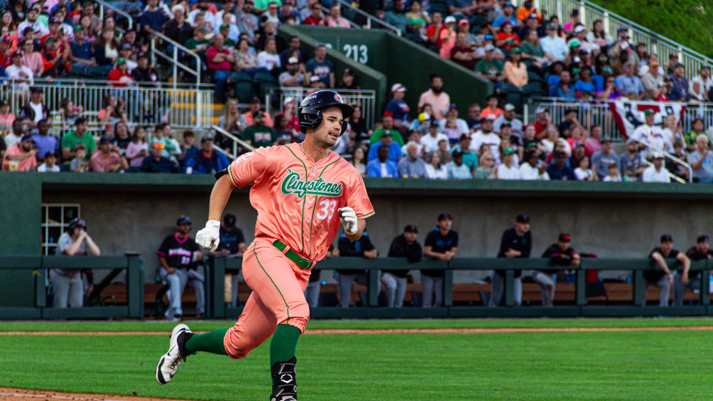 Drew Compton struck the first of five home runs for the Columbus Clingstones.