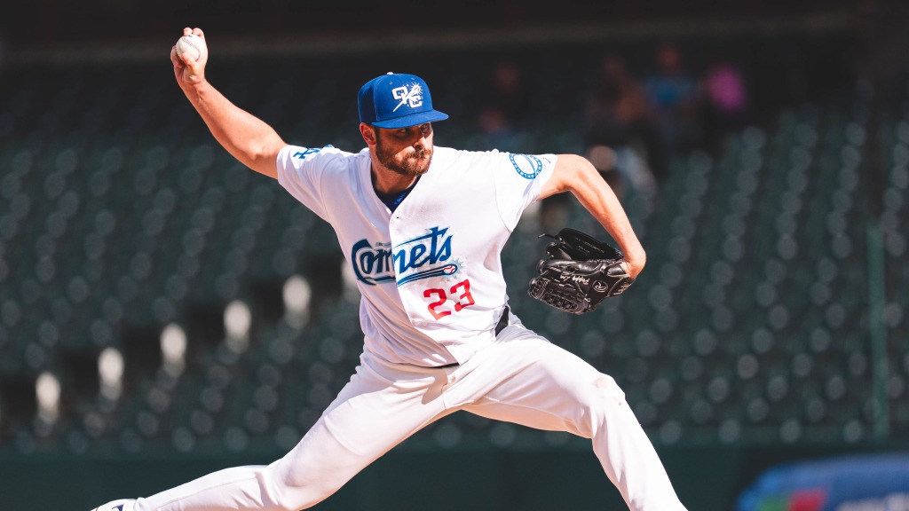 Oklahoma City reliever Wyatt Mills earned the win after tossing two scoreless innings on Thursday night.