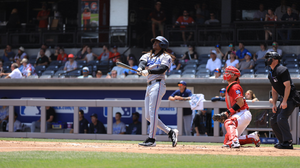 Emaarion Boyd hit a three-run homer in Sunday's Blue Wahoos win.