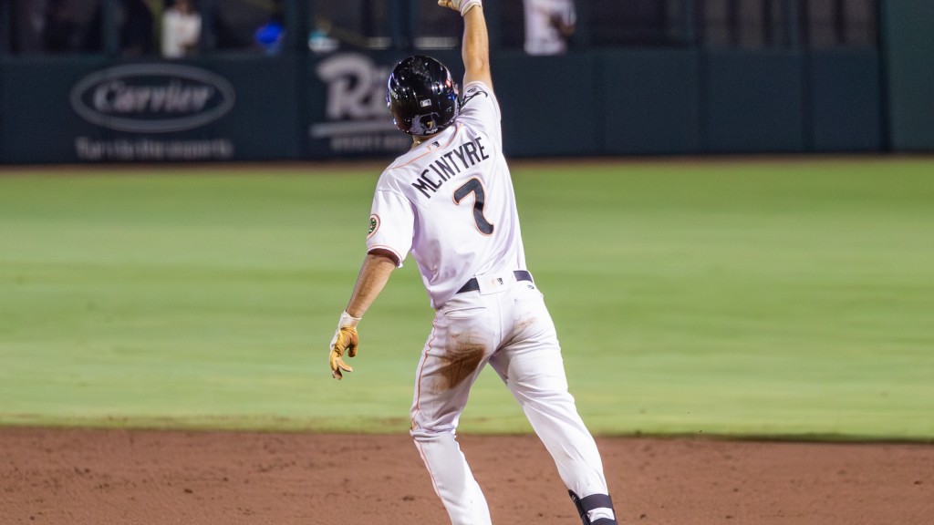 Dalton McIntyre homers for his second straight game