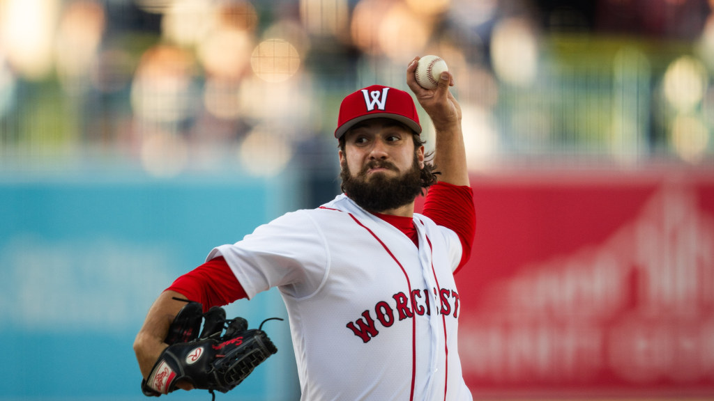 Connecticut native Michael Sansone made his Polar Park debut as the WooSox starter on Friday night and pitched well, but Worcester was shutout by the Syracuse Mets, 3-0.
