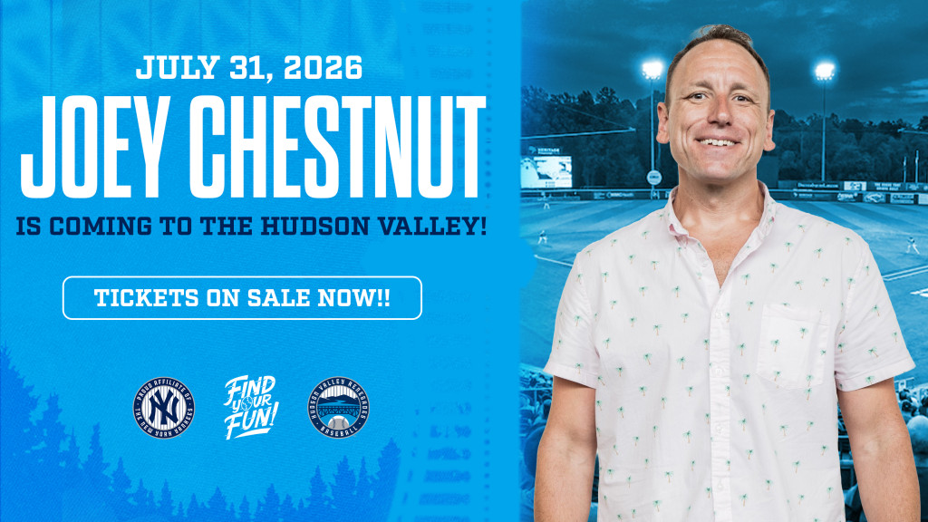 Competitive eating legend Joey Chestnut is headed to the Hudson Valley on July 31!