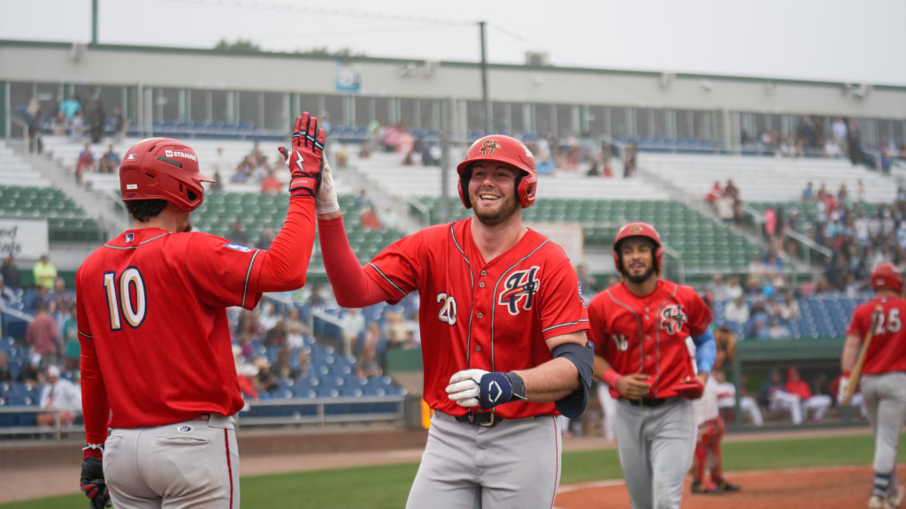 Ethan Petry's eighth Double-A homer, a two-run shot, finished off the five-run ninth inning