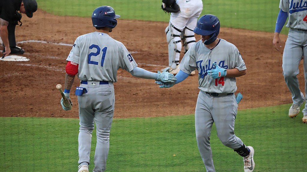 Elijah Hainline accounted for Tulsa's first two runs with a two-run homer in the fourth inning of a 10-6 win in Midland on Saturday night.