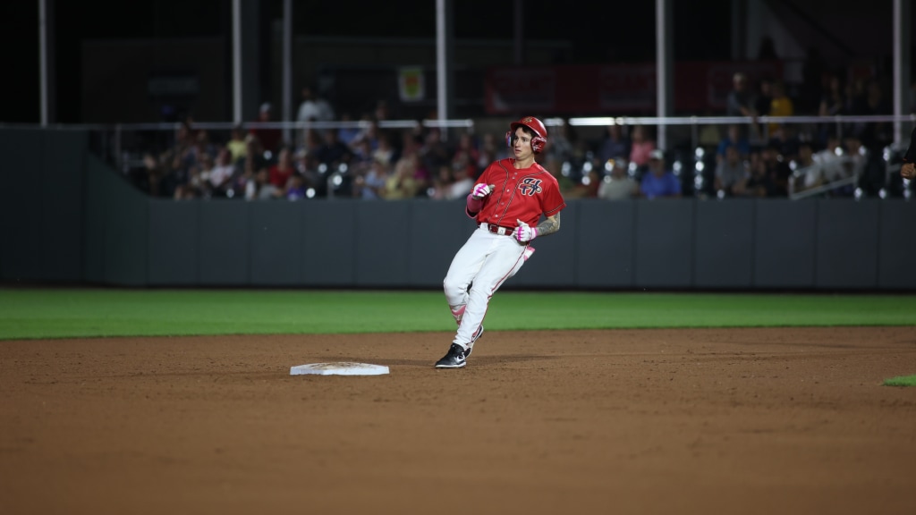 Devin Fitz-Gerald reached base in five of six trips to the plate