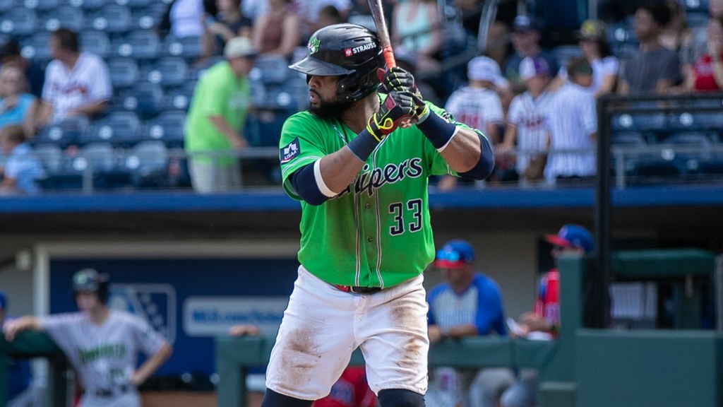 Carlos Santana's two-run double proved to be the difference in Thursday night's game in Durham.