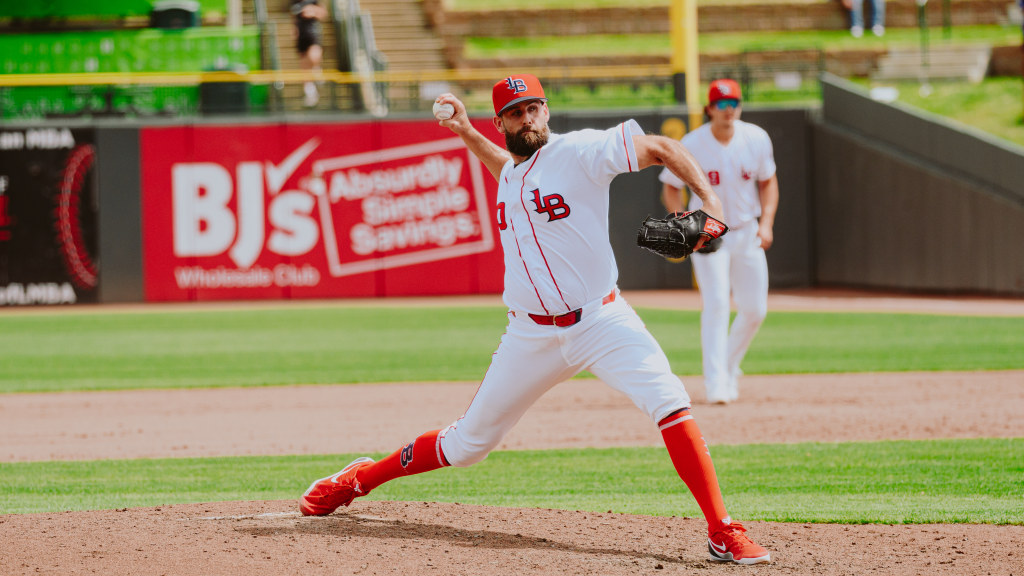 Tejay Antone fires a pitch home during a Bats win against Toledo on April 15.