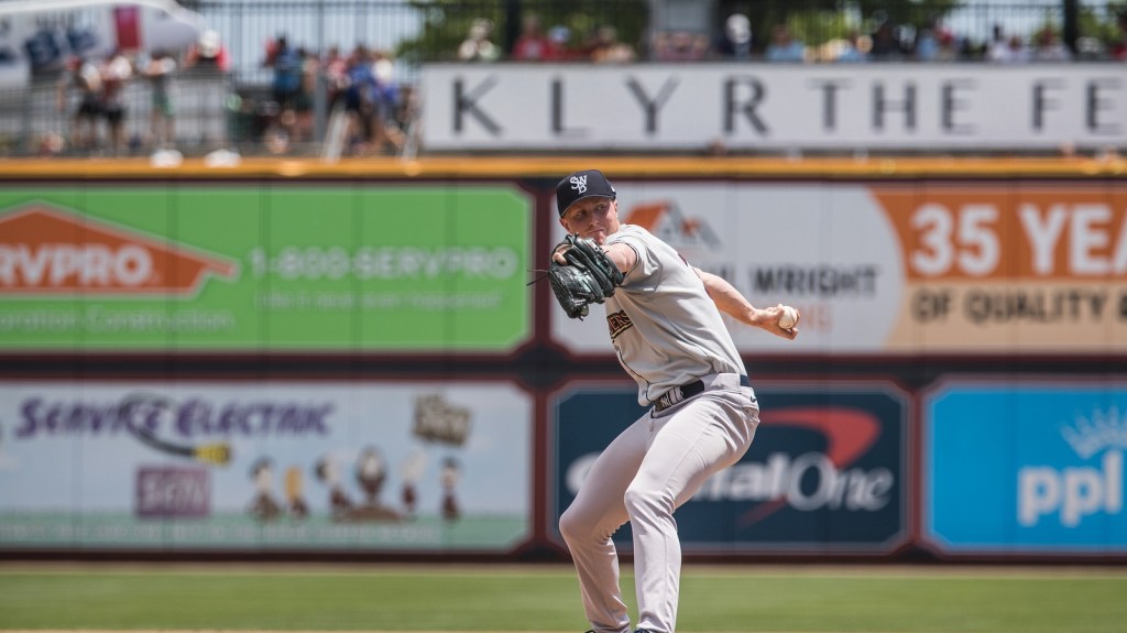 Danny Watson strikes out five of six batters to hold the RailRiders lead.