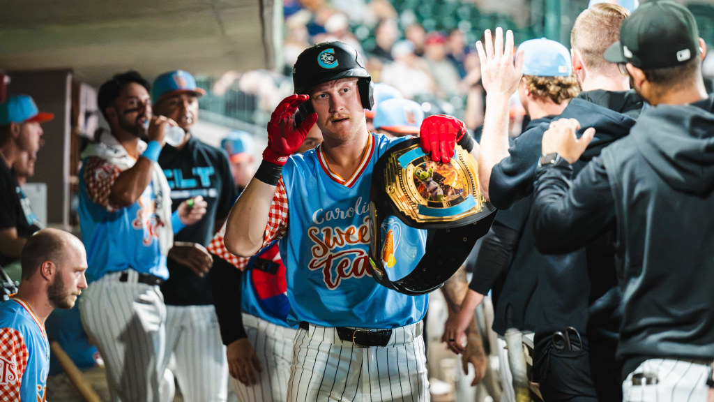 Joey Wiemer went 2-for-3 with a 439-foot Home Run in Charlotte's Game Two win over Memphis on Saturday.