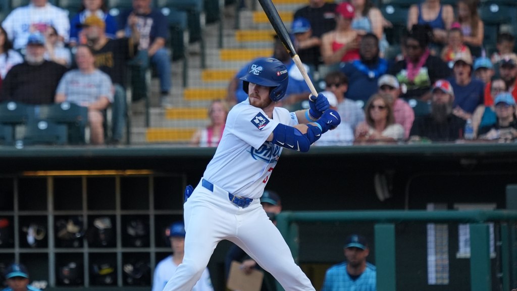 Oklahoma City outfielder James Tibbs III wnet 3-for-3 with a home run on Friday night.