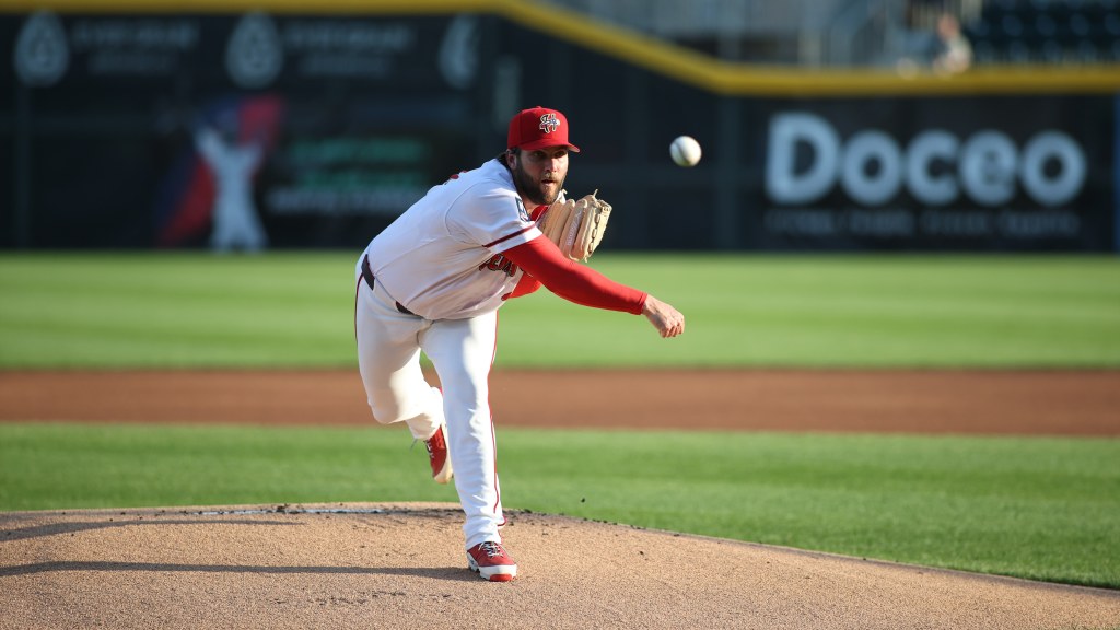 Trevor Williams, on rehab from the Nats, opened with 2.1 scoreless innings