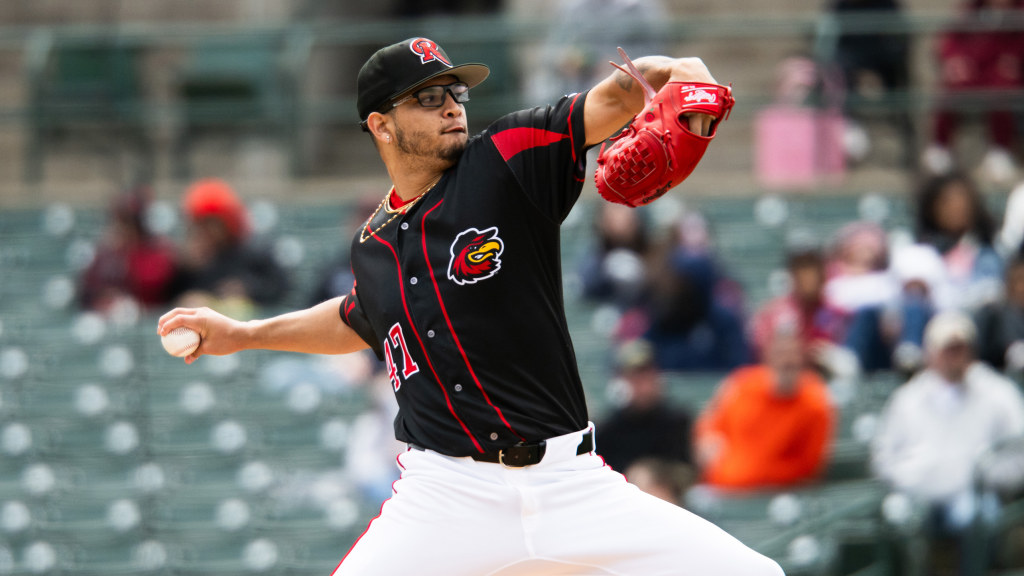 Luis Perales is 4-4 with a 3.67 ERA in 18 starts with the Red Wings this season