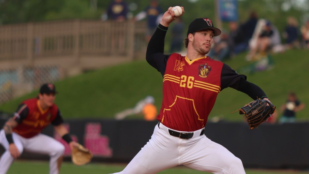 Jason Woodward allowed three runs, walked none, and struck out five over 4-1/3 innings for the Timber Rattlers on Harry Potter Night at Neuroscience Group Field.