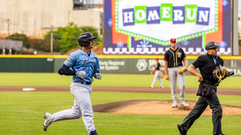 Malcolm Moore completes a home run trot.