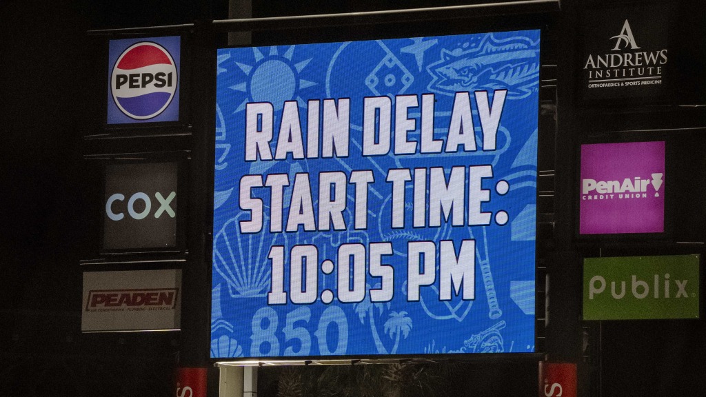 The start time for the Blue Wahoos game on June 20 was delayed four hours, setting a franchise record for longest delay.