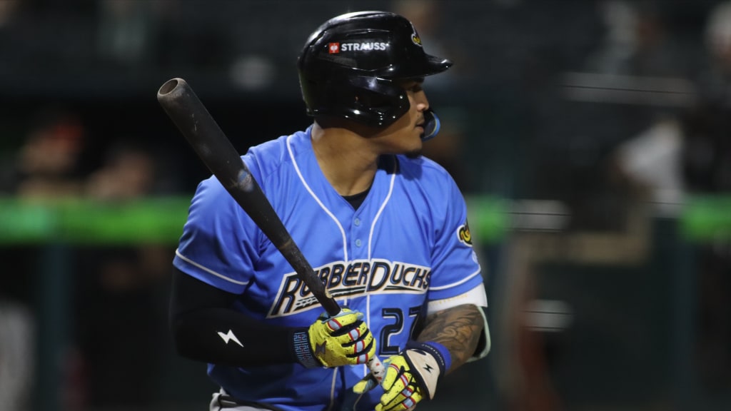 Alfonsin Rosario hit two home runs, including a grand slam, and drove in seven in the RubberDucks 19-3 win on Friday night.