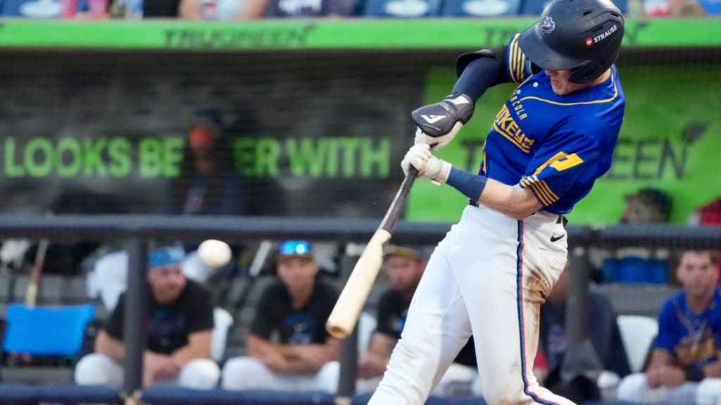 Ethan O'Donnell went 3-for-4 with a double in Wednesday's Blue Wahoos win.