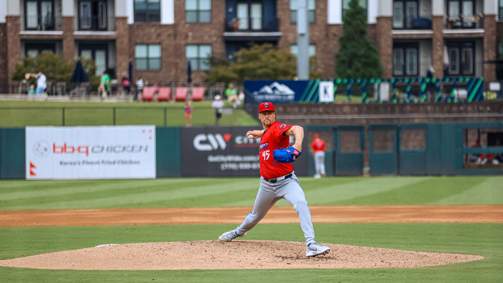Jace Beck tossed the 15th no-hitter in franchise history on Sunday at Gwinnett. (Tricia Wurmstein/Gwinnett Stripers)