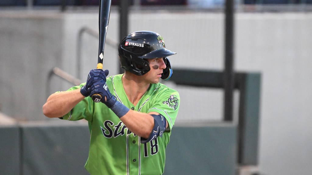 Brewer Hicklen belted his fourth home run of the season for the Stripers on Wednesday in Norfolk.