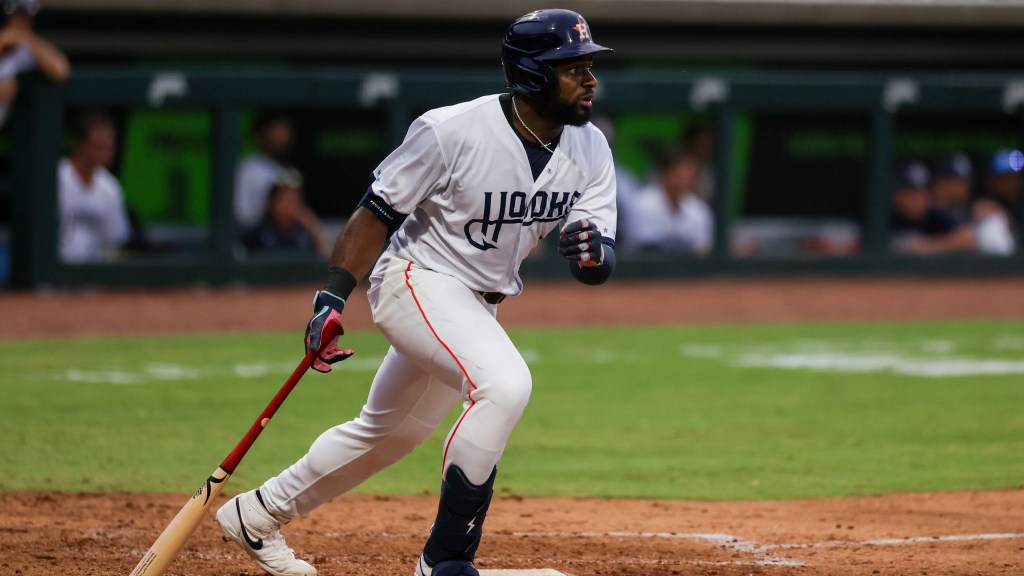 Rehabbing Astro Taylor Trammell laced a double down the right field line with an exit velocity of 114 MPH in first game with CC.