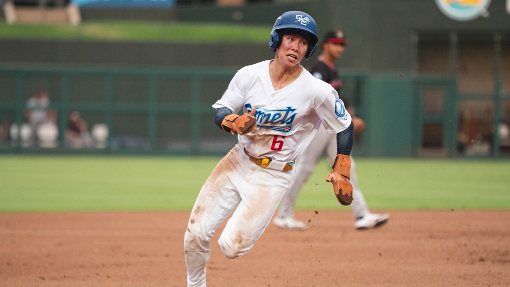 Oklahoma City infielder Hyeseong Kim collected three hits on Tuesday night.