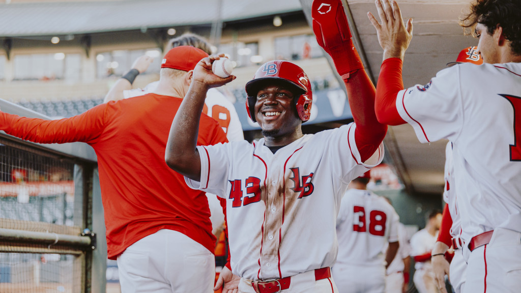 Hector Rodriguez hit for the cycle and drove in seven runs in Wednesday's win.