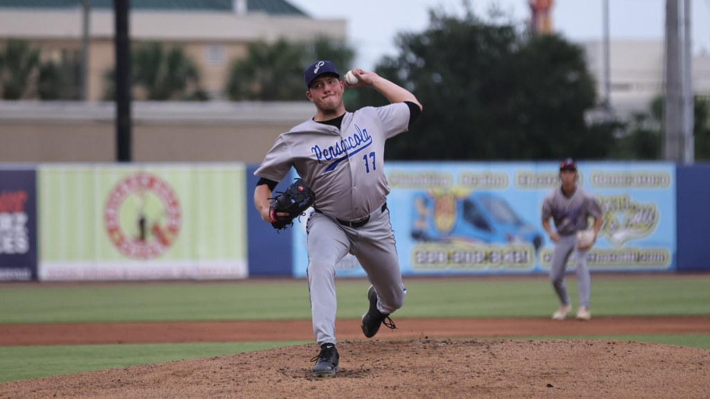 Joey Volini took the loss on Sunday and left in the third inning with apparent discomfort.